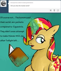 Size: 465x544 | Tagged: safe, artist:katrina-mae, sunset shimmer, pony, unicorn, ask, mastery obsessors, solo, tumblr