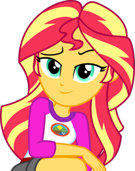Size: 3161x4000 | Tagged: safe, artist:diegator007, sunset shimmer, equestria girls, legend of everfree, absurd resolution, camp everfree outfits, clothes, female, looking at you, shorts, simple background, solo, transparent background, vector