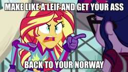 Size: 900x506 | Tagged: safe, screencap, sci-twi, sunset shimmer, twilight sparkle, equestria girls, friendship games, angry, caption, exploitable meme, image macro, meme, sunset yells at twilight, text