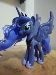 Size: 3120x4160 | Tagged: safe, photographer:apex soundwave, princess luna, alicorn, pony, collectible, cute, female, funko, hoof shoes, irl, lunabetes, mare, photo, solo, toy, vinyl collectible, vinyl figure