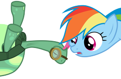 Size: 6001x3911 | Tagged: safe, artist:sakatagintoki117, rainbow dash, tank, pegasus, pony, simple background, transparent background, vector