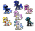 Size: 550x500 | Tagged: safe, artist:venombronypl, daybreaker, nightmare moon, princess cadance, princess celestia, princess luna, queen chrysalis, alicorn, changeling, changeling queen, pony, pony town, princess molestia, simple background