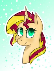 Size: 724x950 | Tagged: safe, artist:alexisthecreep13, sunset shimmer, pony, bust, portrait, solo