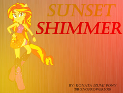 Size: 1152x864 | Tagged: safe, artist:brunoprower500, sunset shimmer, equestria girls, rainbow rocks, ponied up, pony ears, wallpaper