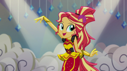 Size: 1280x718 | Tagged: safe, screencap, sunset shimmer, dance magic, equestria girls, spoiler:eqg specials, flamenco, ponied up, solo