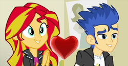 Size: 480x248 | Tagged: safe, edit, flash sentry, sunset shimmer, equestria girls, female, flashimmer, male, shipping, shipping domino, straight