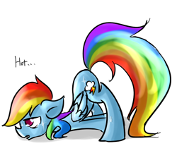 Size: 642x531 | Tagged: safe, artist:tarian, rainbow dash, pegasus, pony, face down ass up, solo, sweat