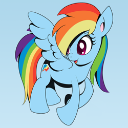 Size: 1500x1500 | Tagged: safe, artist:seriousarthos, rainbow dash, pegasus, pony, female, mare, simple background, solo