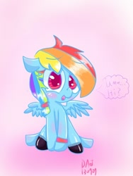 Size: 472x626 | Tagged: safe, rainbow dash, pegasus, pony, ask-rainbowshy-plz, female, gradient background, mare, solo