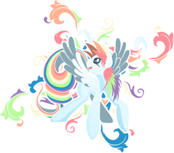 Size: 1920x1687 | Tagged: safe, artist:rariedash, rainbow dash, pegasus, pony, female, mare, simple background, solo, transparent background