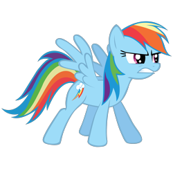 Size: 3000x3000 | Tagged: safe, artist:ocarina0ftimelord, rainbow dash, pegasus, pony, angry, high res, simple background, solo, spread wings, transparent background, vector