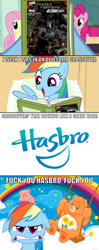 Size: 563x1426 | Tagged: safe, rainbow dash, pegasus, pony, book, care bears, comic, crossover, fangirl, g.i. joe, hasbro, reading rainbow, transformers, vulgar