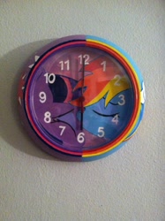 Size: 956x1280 | Tagged: safe, artist:cutiechibi, rainbow dash, twilight sparkle, pegasus, pony, clock, female, lesbian, shipping, twidash