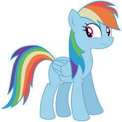 Size: 1968x1982 | Tagged: safe, artist:hankovich, rainbow dash, pegasus, pony, simple background, solo, transparent background, vector