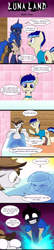 Size: 1654x7603 | Tagged: safe, artist:doublewbrothers, princess luna, oc, oc:treforce, alicorn, earth pony, original species, pony, water pony, comic:luna land, bath, comic, nightmare fuel, now you fucked up, this will end in death, this will end in tears, this will end in tears and/or death, water, well shit, you dun goofed