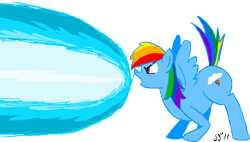 Size: 782x444 | Tagged: safe, artist:herpydooves, rainbow dash, pegasus, pony, hyper beam, shoop da whoop, solo