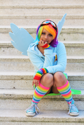 Size: 3456x5184 | Tagged: safe, artist:awesome-vivi, rainbow dash, human, cosplay, irl, irl human, photo, solo