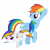 Size: 6000x6000 | Tagged: safe, artist:csillaghullo, rainbow dash, oc, oc:starwhite flash, pegasus, pony, absurd resolution