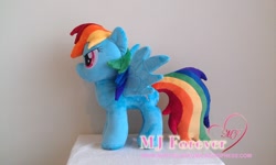 Size: 1000x598 | Tagged: safe, artist:maryrilakkuma, rainbow dash, irl, photo, plushie