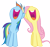 Size: 7514x7095 | Tagged: safe, artist:quanno3, fluttershy, rainbow dash, pegasus, pony, may the best pet win, absurd resolution, cute, dashabetes, find a pet song, heartwarming, shyabetes, simple background, singing, transparent background, vector, volumetric mouth