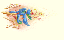 Size: 6000x3800 | Tagged: safe, artist:morevespenegas, rainbow dash, tank, pegasus, pony, autumn, sleeping, solo