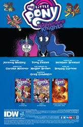 Size: 994x1528 | Tagged: safe, artist:tonyfleecs, idw, flash magnus, meadowbrook, princess luna, somnambula, stygian, alicorn, pony, nightmare knights, spoiler:comic, spoiler:comicnightmareknights02, preview