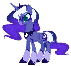 Size: 517x477 | Tagged: safe, artist:m-00nlight, princess luna, alicorn, pony, alternate design, female, mare, peytral, simple background, solo, transparent background