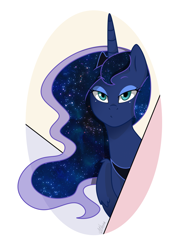 Size: 1024x1366 | Tagged: safe, artist:ridgessky, princess luna, alicorn, pony, female, looking at you, mare, solo