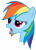 Size: 5000x7000 | Tagged: safe, artist:anxet, rainbow dash, pegasus, pony, absurd resolution, beard, facial hair, simple background, solo, transparent background, vector