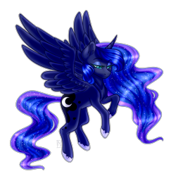 Size: 3500x3500 | Tagged: safe, artist:micky-ann, artist:shimmer-strike, princess luna, alicorn, pony, collaboration, clothes, cutie mark, ear fluff, ethereal mane, eyeshadow, female, floating, flying, makeup, mare, shoes, simple background, solo, transparent background, unshorn fetlocks