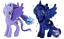 Size: 889x537 | Tagged: safe, artist:conphettey, edit, princess luna, alicorn, pony, comparison, solo, toy