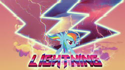 Size: 1920x1080 | Tagged: safe, artist:aztecsoul, rainbow dash, pegasus, pony, lightning, solo, vector, wallpaper