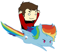 Size: 352x307 | Tagged: safe, artist:cakegun, rainbow dash, human, crossover, q, star trek