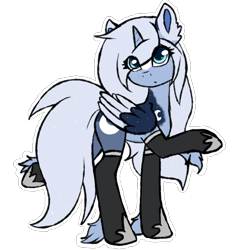 Size: 1000x1000 | Tagged: safe, artist:pastel-pony-princess, princess luna, alicorn, pony, alternate design, black socks, clothes, ear fluff, female, mare, raised hoof, raised leg, simple background, socks, solo, standing, thigh highs, transparent background