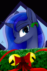 Size: 2160x3271 | Tagged: safe, artist:dashy21, princess luna, alicorn, pony, christmas, female, holiday, mare, solo