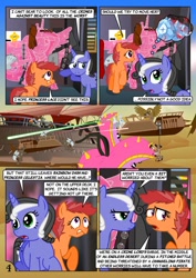 Size: 752x1063 | Tagged: safe, artist:christhes, princess cadance, oc, oc:gracenote, oc:maple leaf, alicorn, diamond dog, earth pony, griffon, pegasus, pony, tatzlwurm, unicorn, boba fett, broken, butt, chewbacca, comic, dead, death, dialogue, disguise, disguised changeling, execution, female, imminent vore, lando calrissian, luke skywalker, magic, mare, peril, petrification, plot, ponified, shattered, star mares, star wars, telekinesis, wide eyes, x eyes