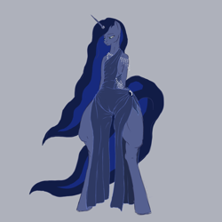 Size: 1000x1000 | Tagged: safe, artist:august, princess luna, alicorn, pony, anatomically incorrect, female, solo