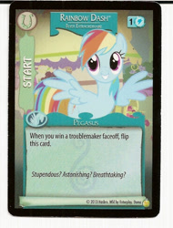 Size: 487x640 | Tagged: safe, rainbow dash, pegasus, pony, ccg, enterplay, merchandise, mlp trading card game, trading card