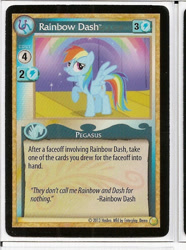 Size: 477x640 | Tagged: safe, rainbow dash, pegasus, pony, ccg, enterplay, merchandise, mlp trading card game