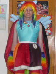 Size: 352x467 | Tagged: safe, rainbow dash, human, cosplay, irl, irl human, photo, solo