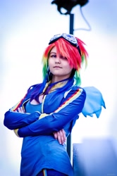 Size: 2000x3008 | Tagged: safe, artist:maltexbaby, rainbow dash, human, cosplay, irl, irl human, photo, solo