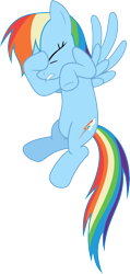 Size: 2774x5836 | Tagged: safe, artist:hawk9mm, rainbow dash, pegasus, pony, .svg available, eyes closed, simple background, solo, transparent background, vector