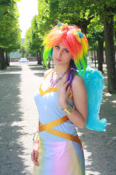 Size: 2592x3888 | Tagged: safe, artist:xrukiauchiha, rainbow dash, human, cosplay, irl, irl human, photo, solo