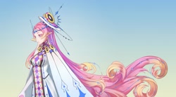 Size: 3968x2195 | Tagged: safe, artist:animesoul, princess cadance, human, clothes, crown, dress, elf ears, female, humanized, jewelry, regalia, solo