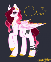 Size: 1024x1247 | Tagged: safe, artist:purediamond360, princess cadance, alicorn, pony, alternate design, solo