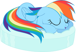 Size: 1908x1314 | Tagged: safe, artist:blueblitzie, rainbow dash, pegasus, pony, simple background, sleeping, solo, transparent background, vector