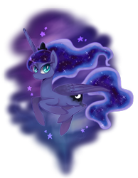 Size: 1031x1330 | Tagged: safe, artist:sansdy, princess luna, alicorn, pony, female, mare, missing accessory, simple background, solo, transparent background