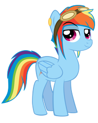 Size: 3587x4506 | Tagged: safe, artist:blmn564, rainbow dash, pegasus, pony, alternate hairstyle, goggles, simple background, solo, transparent background, vector