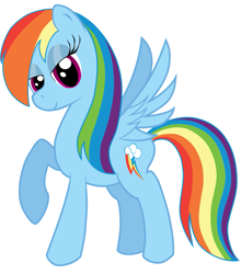 Size: 949x1080 | Tagged: safe, artist:skyline14, rainbow dash, pegasus, pony, blue coat, female, mare, multicolored mane, simple background, solo, white background, wings