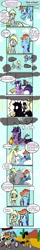 Size: 2522x15605 | Tagged: safe, artist:helsaabi, bulk biceps, derpy hooves, rainbow dash, twilight sparkle, twilight sparkle (alicorn), alicorn, pegasus, pony, comic, female, mare, motorcycle, moustache, muffin